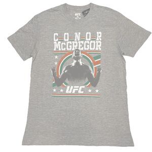 UFC Large Conor McGregor Scream T-Shirt Men's Heather Gray Short Sleeve Tee NWT